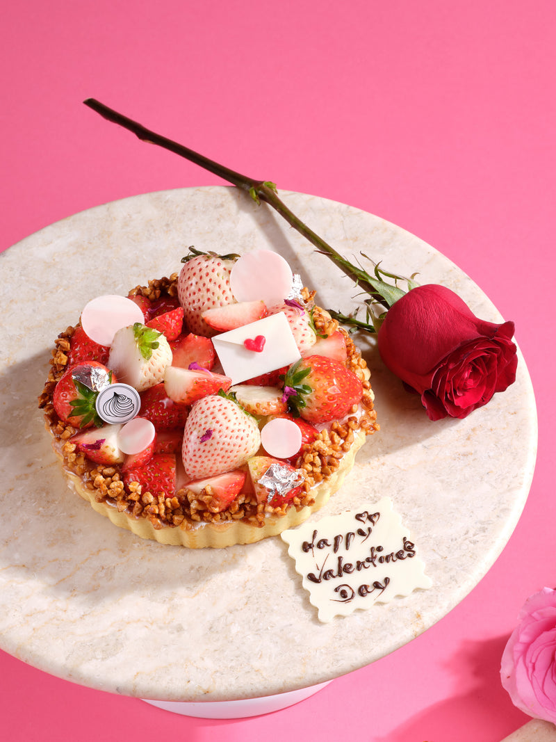 2025 Valentine's Day Rose & Strawberry Tart