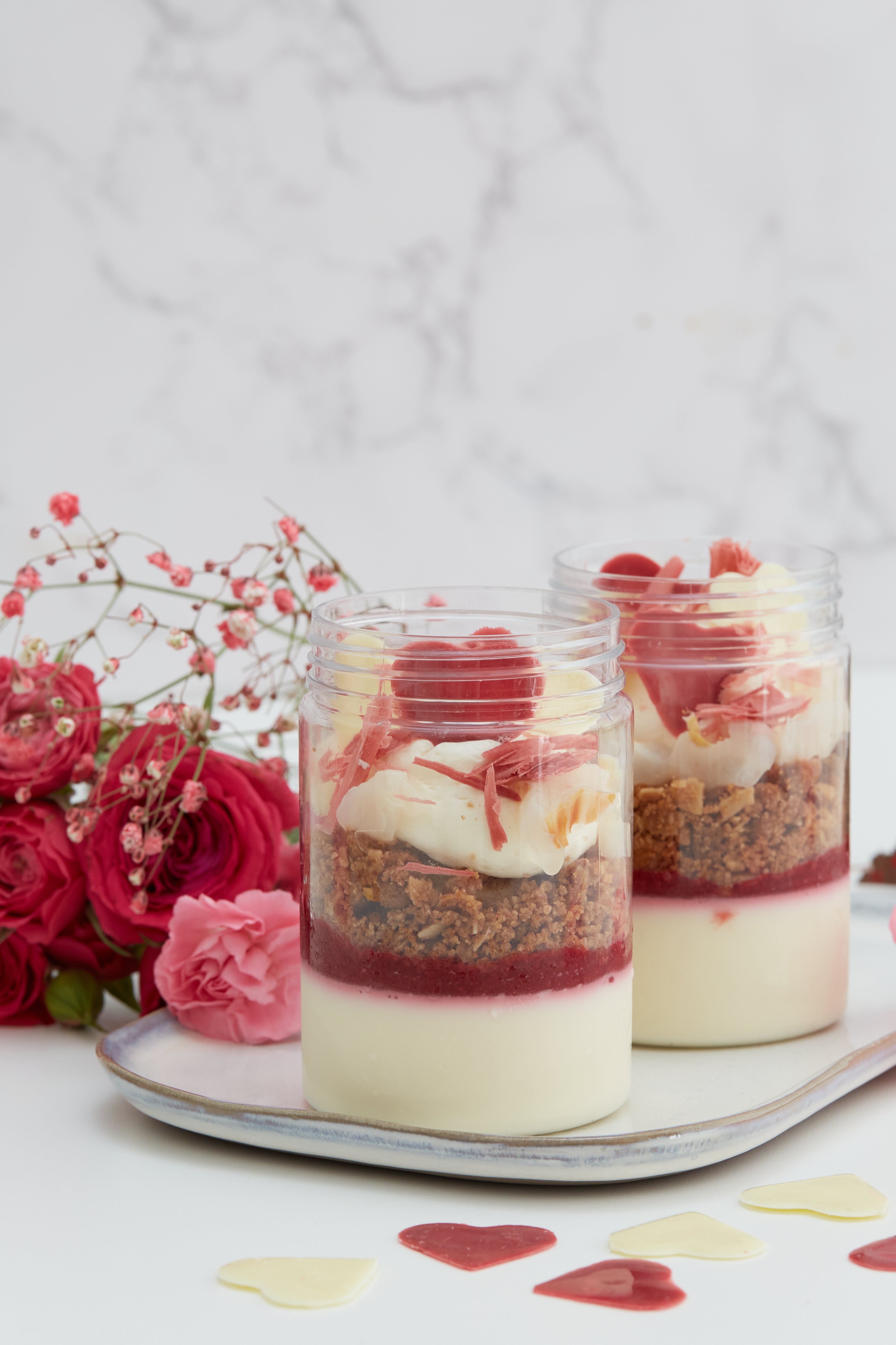 Valentine's Panna Cotta & Lychee Jar Dessert - Individual Size