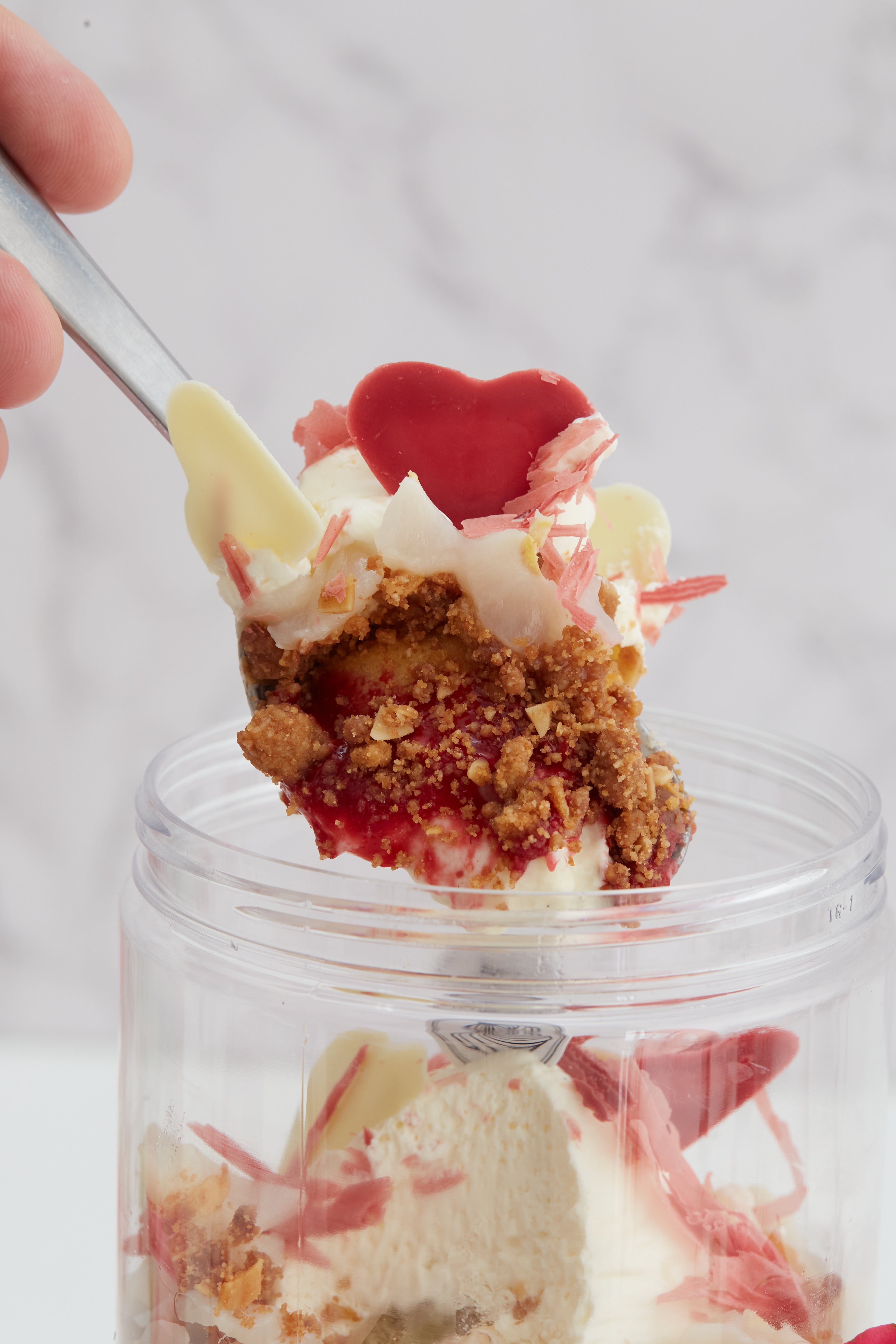 Valentine's Panna Cotta & Lychee Jar Dessert XL Version